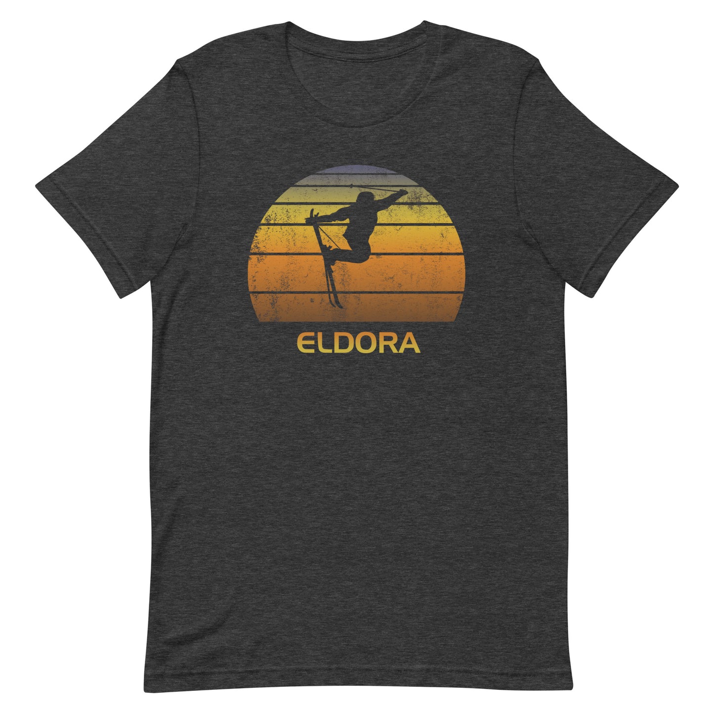 Retro Eldora Ski Fan Skier Gift Skiing Sunset Vintage Sunrise Unisex T-Shirt