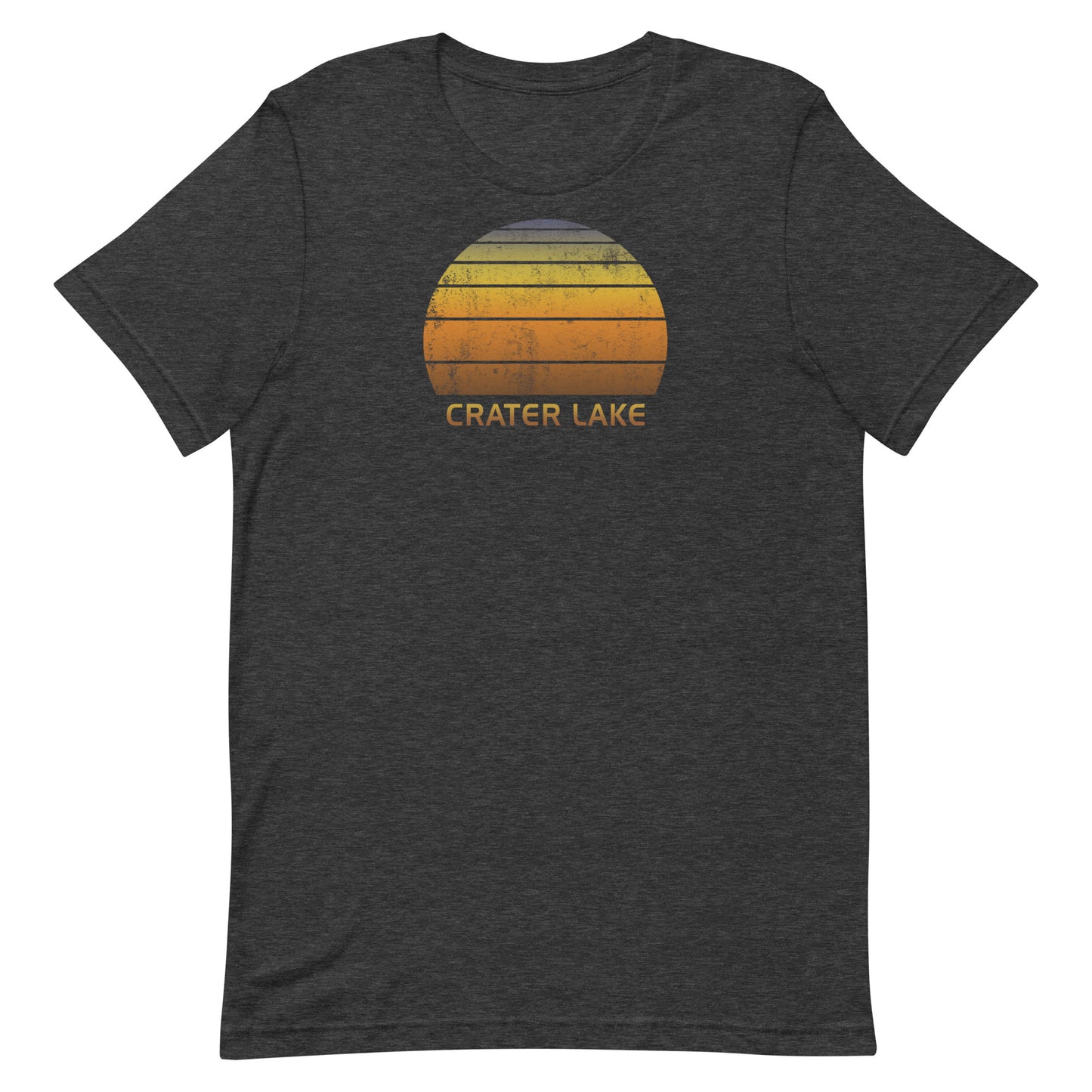 Retro Crater Lake Oregon Vintage Sunset Vacation Souvenir Unisex T-Shirt