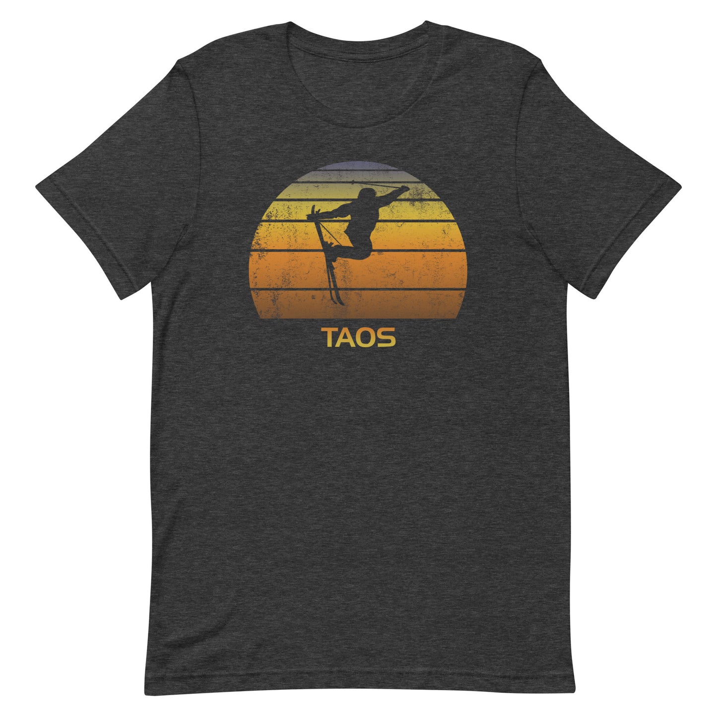 Retro Taos New Mexico Ski Fan Skier Gift Skiing Sunset Vintage Sunrise Unisex T-Shirt