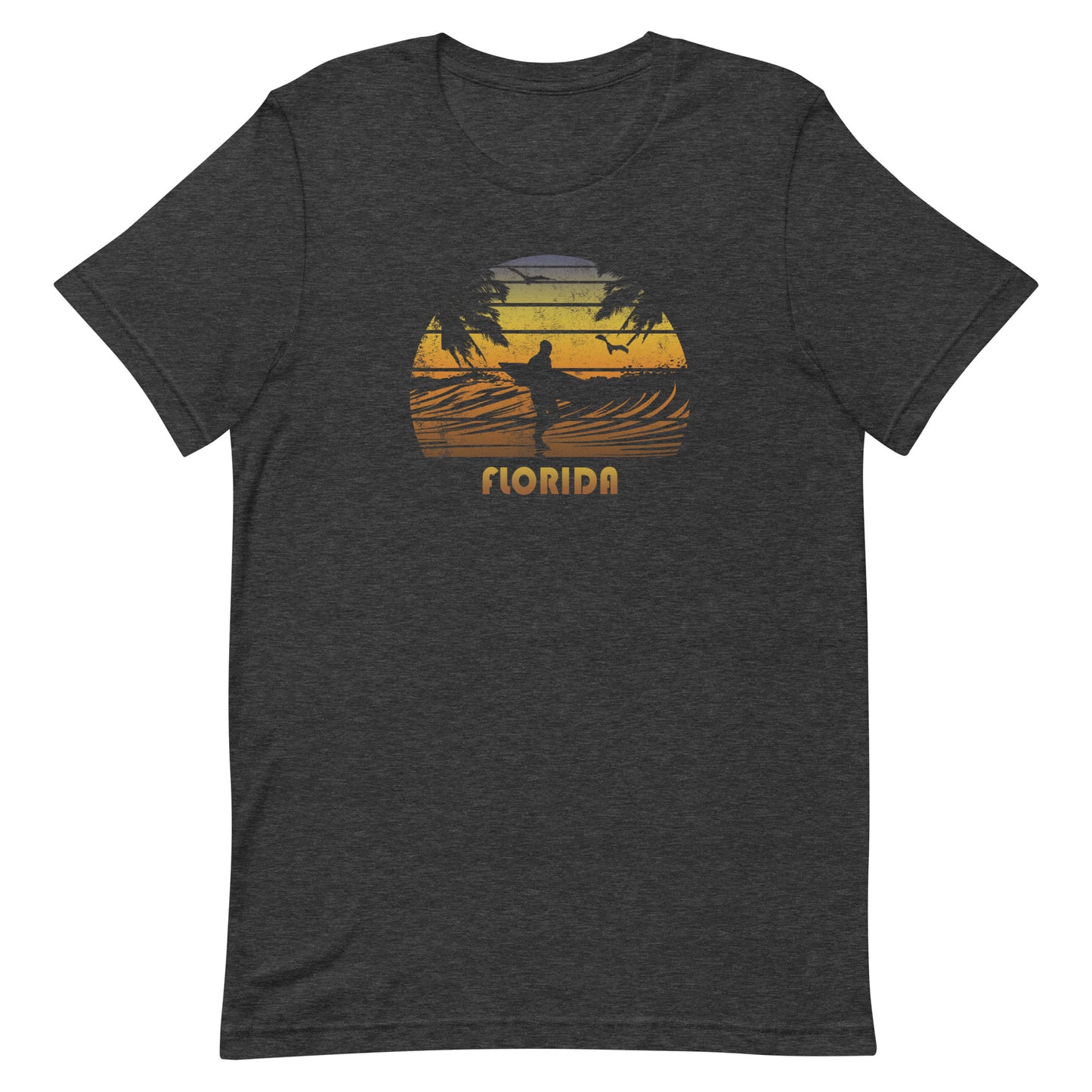 Retro Florida Surfing Fan Surfer Beach Sunset Souvenir Unisex T-Shirt