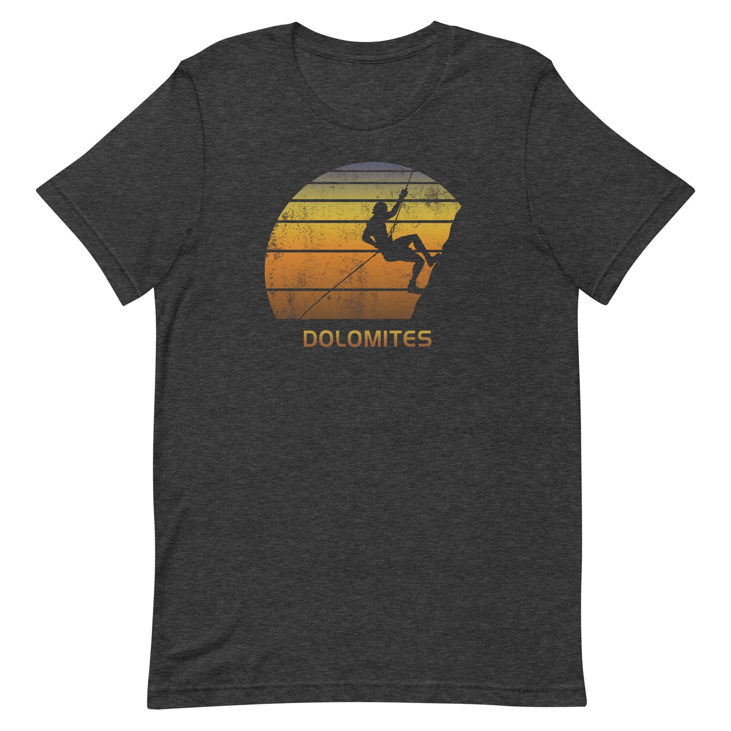 Retro Dolomites Italy Rock Climbing Fan Bouldering Climber Unisex T-Shirt