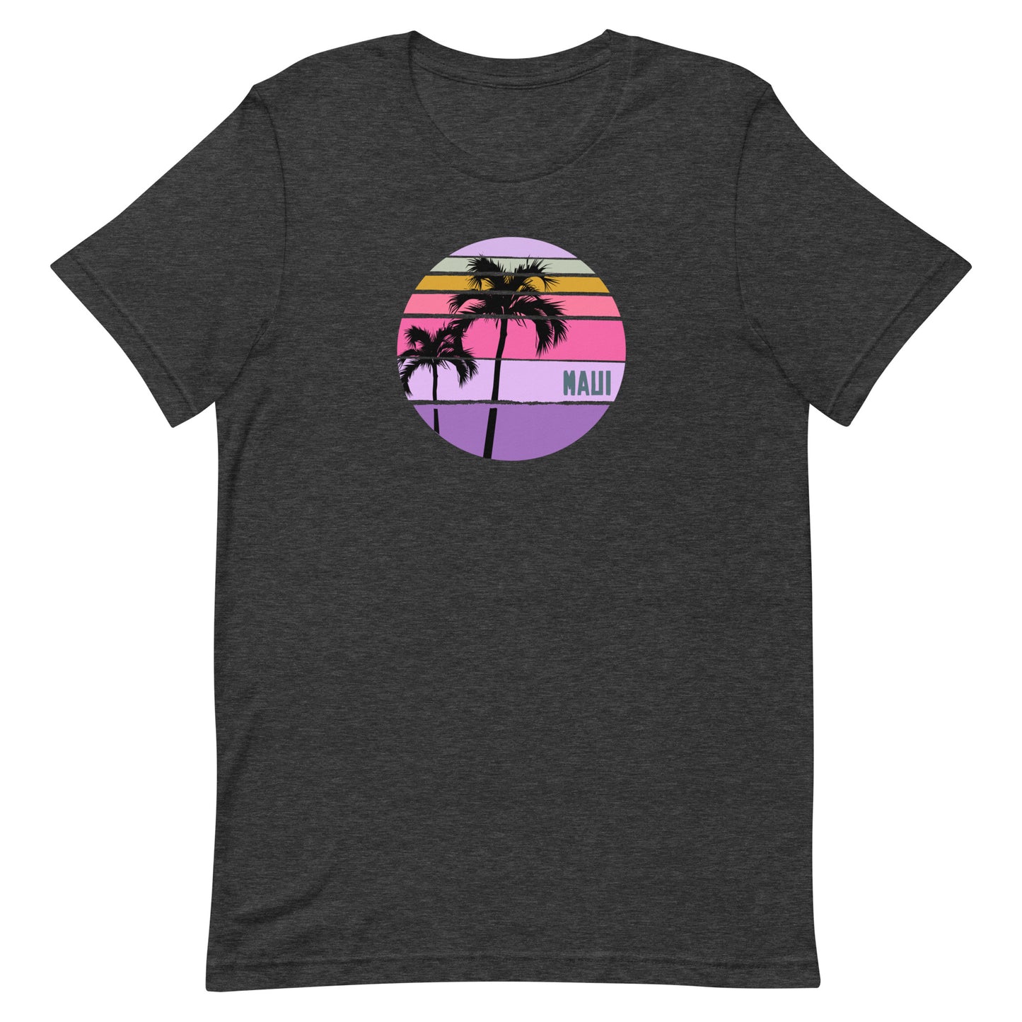 Cool Maui Hawaii Palm Tree Artistic Vacation Souvenir Unisex T-Shirt