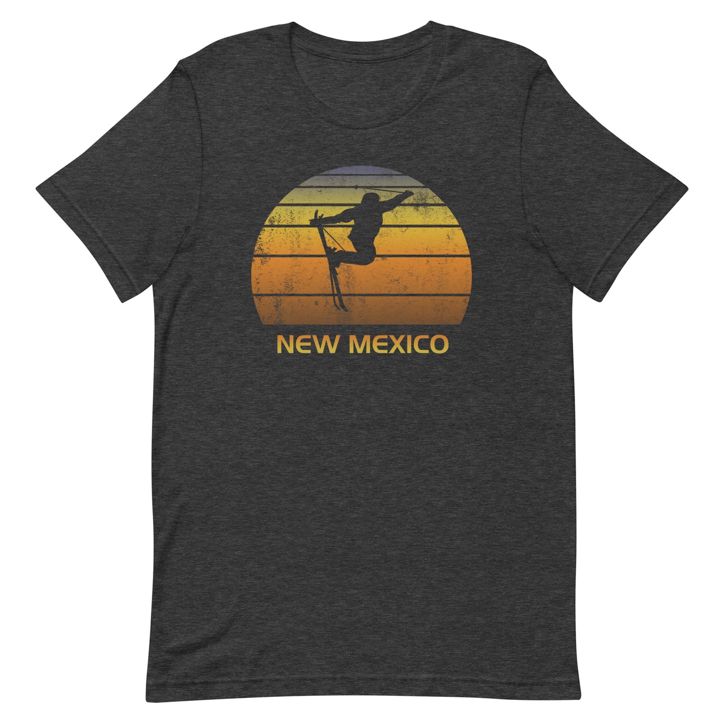 Retro New Mexico Ski Fan Skier Gift Skiing Sunset Vintage Sunrise Unisex T-Shirt