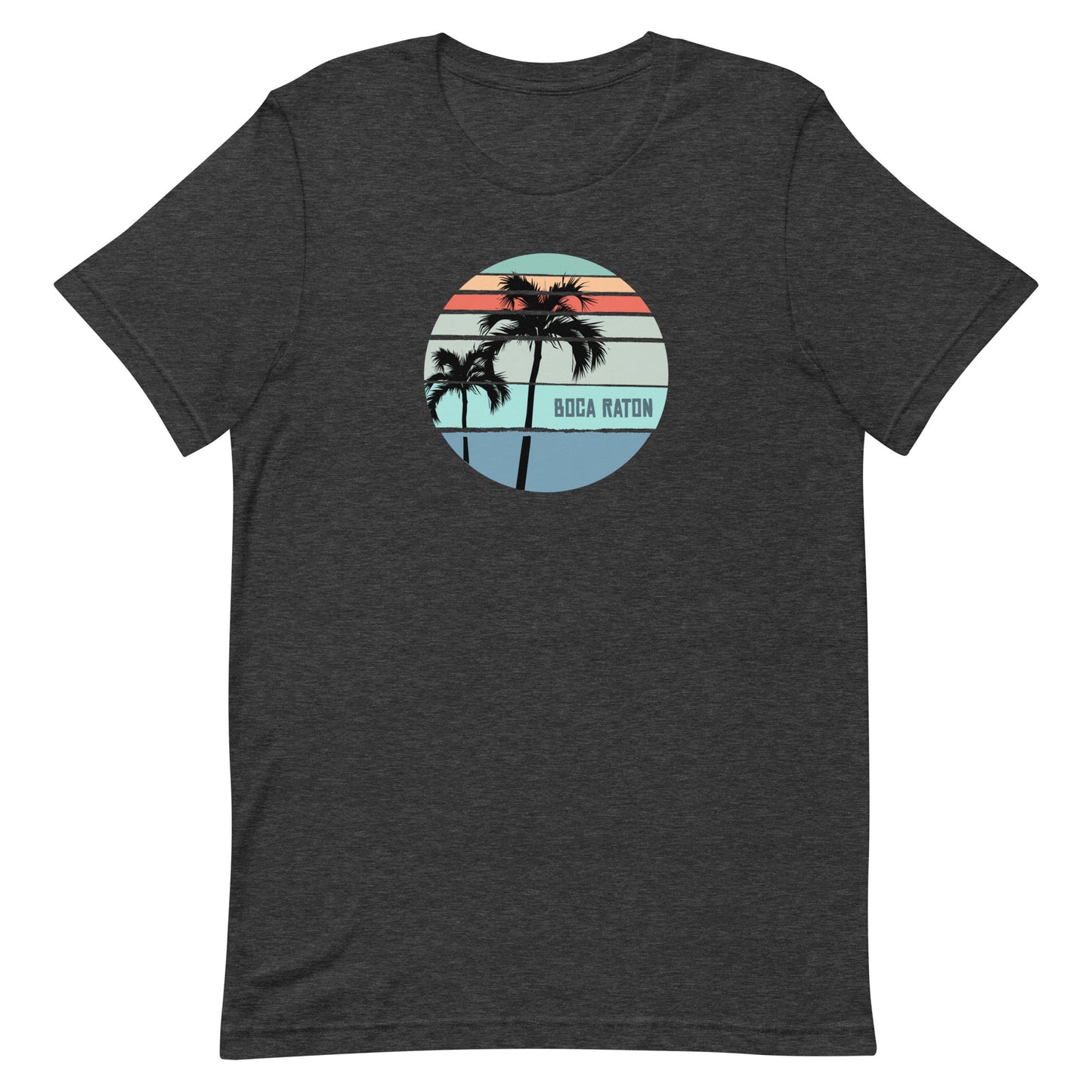 Cool Boca Raton Florida Palm Tree Vacation Souvenir Artistic Unisex T-Shirt