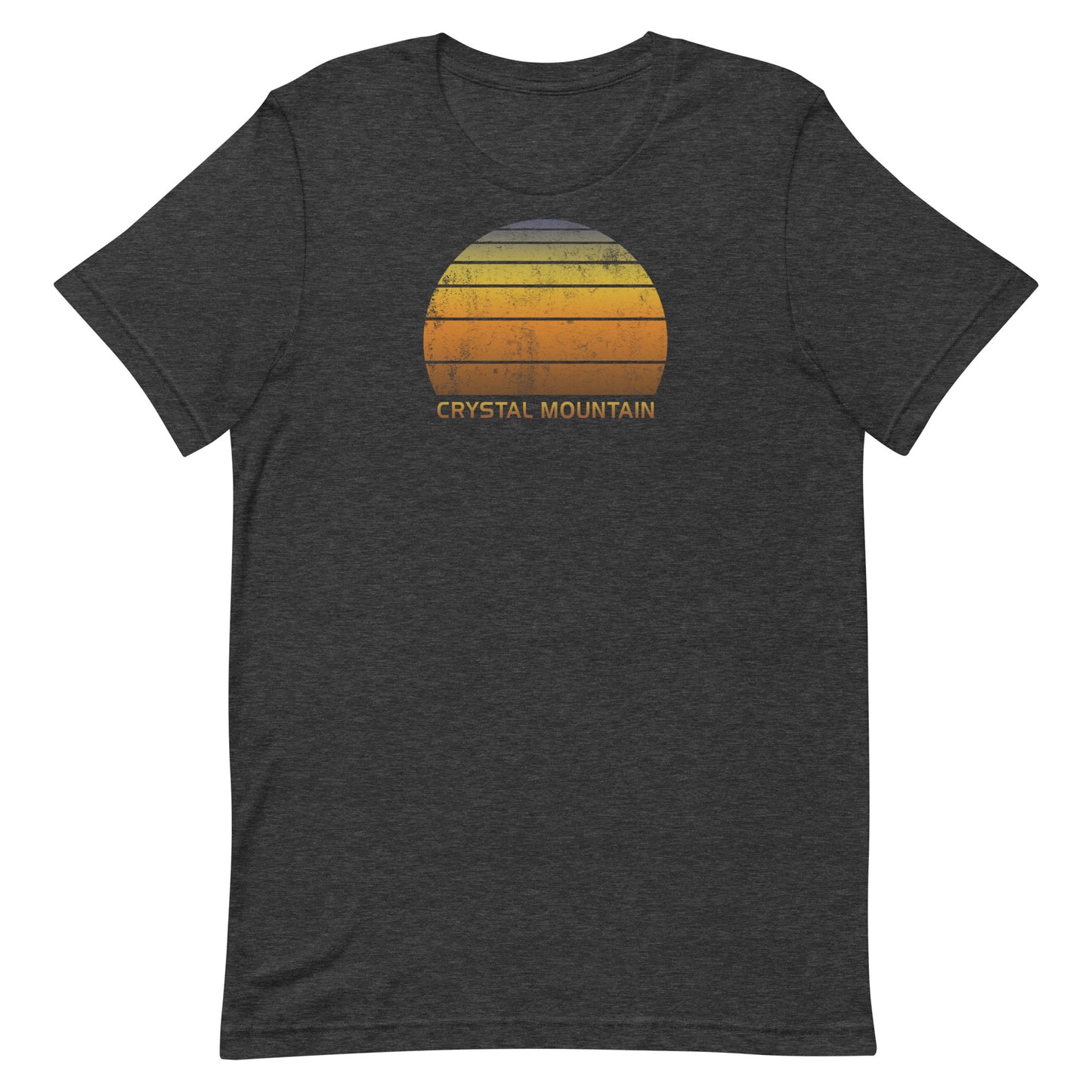 Retro Crystal Mountain Vintage Sunset Vacation Souvenir Unisex T-Shirt