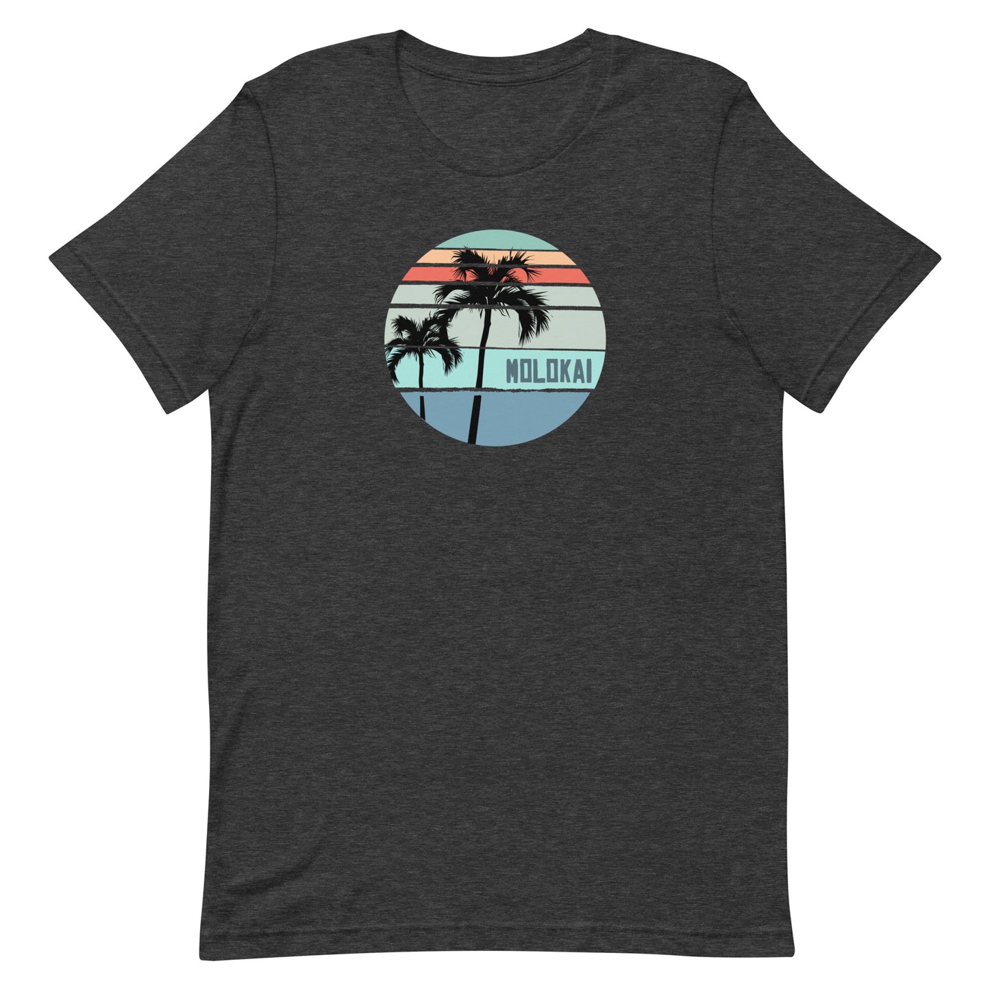 Cool Molokai Hawaii Palm Tree Vacation Souvenir Artistic Unisex T-Shirt