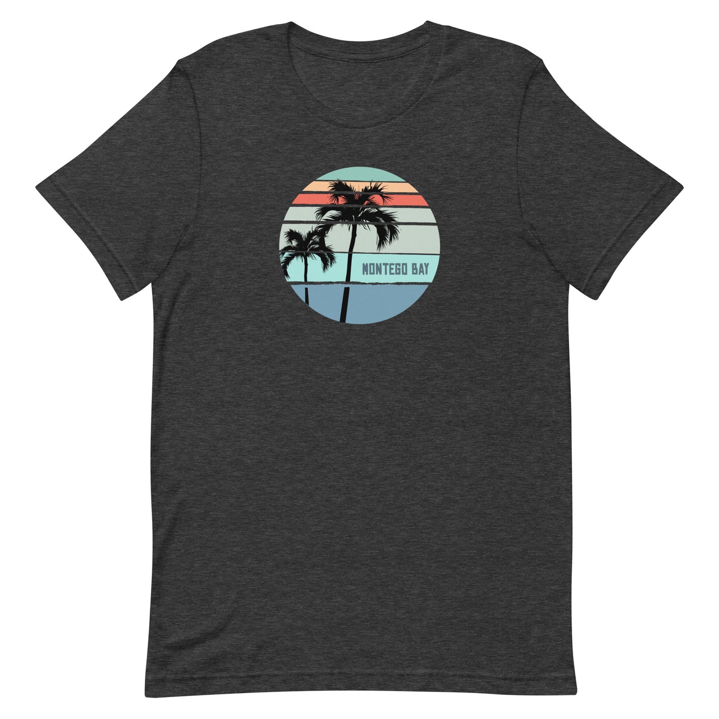 Cool Montego Bay Jamaica Palm Tree Vacation Souvenir Artistic Unisex T-Shirt