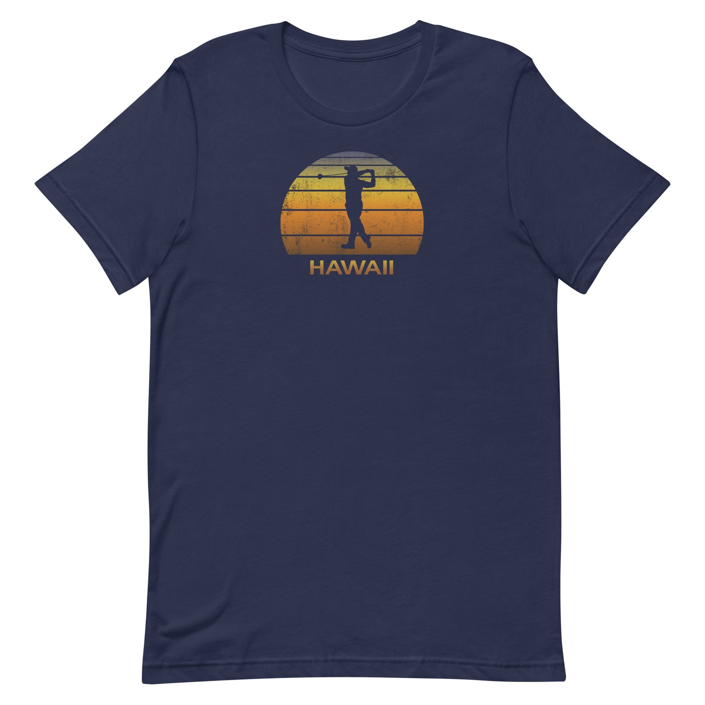 Cool Hawaii Golf Vintage Sunset Golfer Retro Hawaiian Golfing Unisex T-Shirt