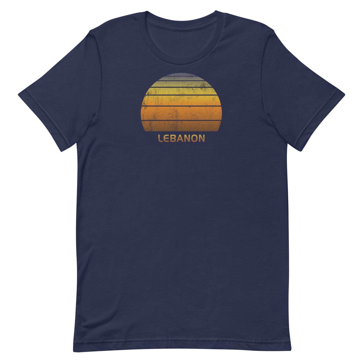 Retro Lebanon Unisex T-Shirt Vintage Sunset Vacation Souvenir