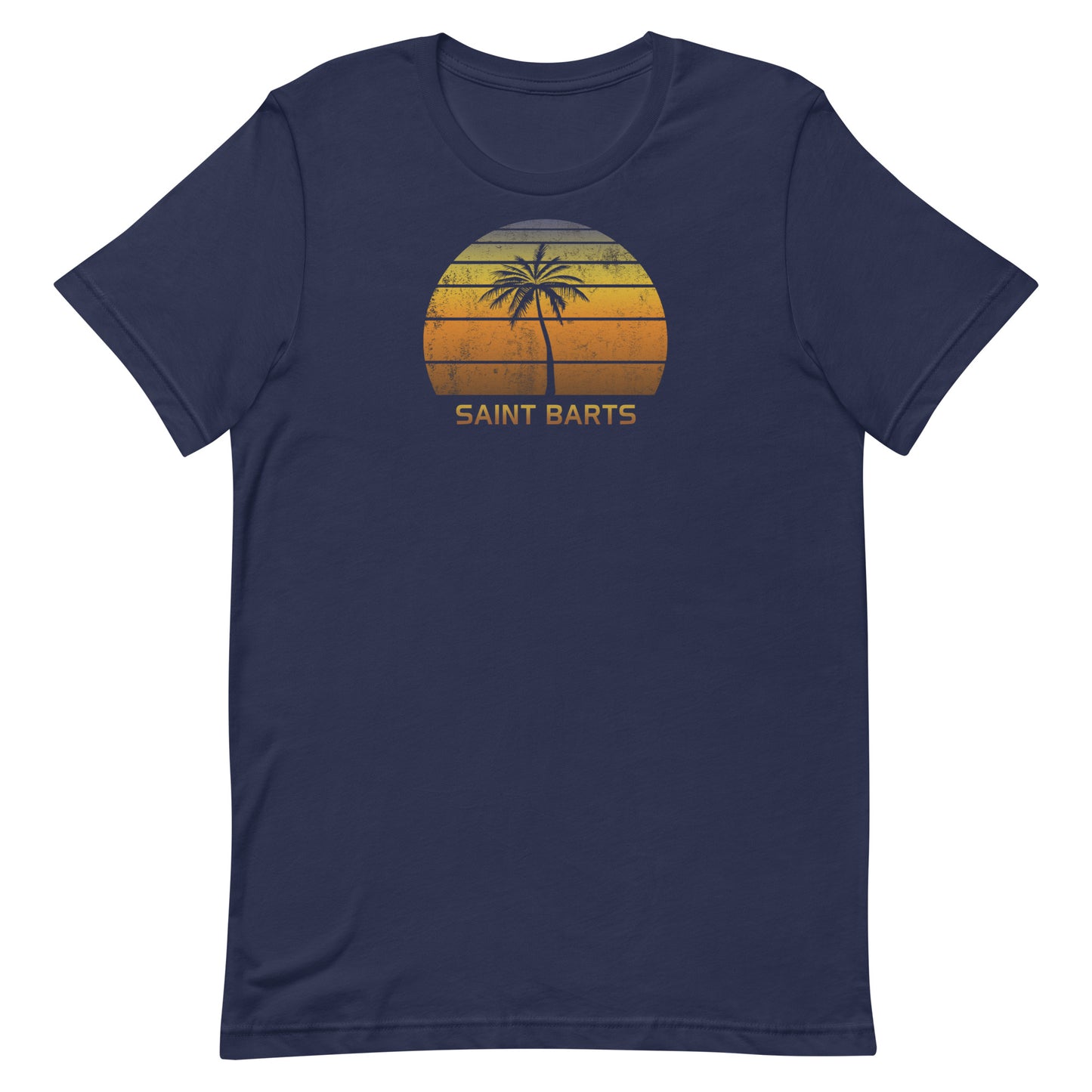 Retro Saint Barts Vintage Sunset Beach Vacation Souvenir Unisex T-Shirt