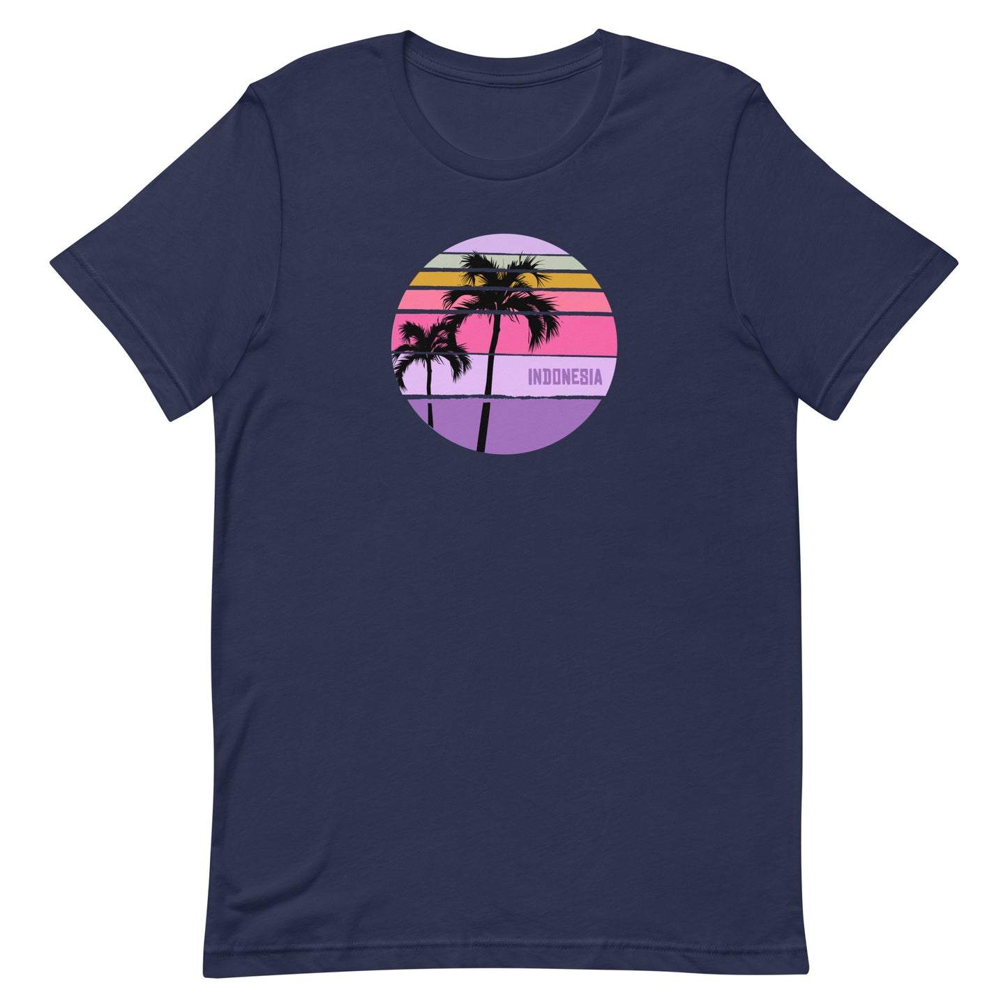 Cool Indonesia Palm Tree Artistic Vacation Souvenir Unisex T-Shirt