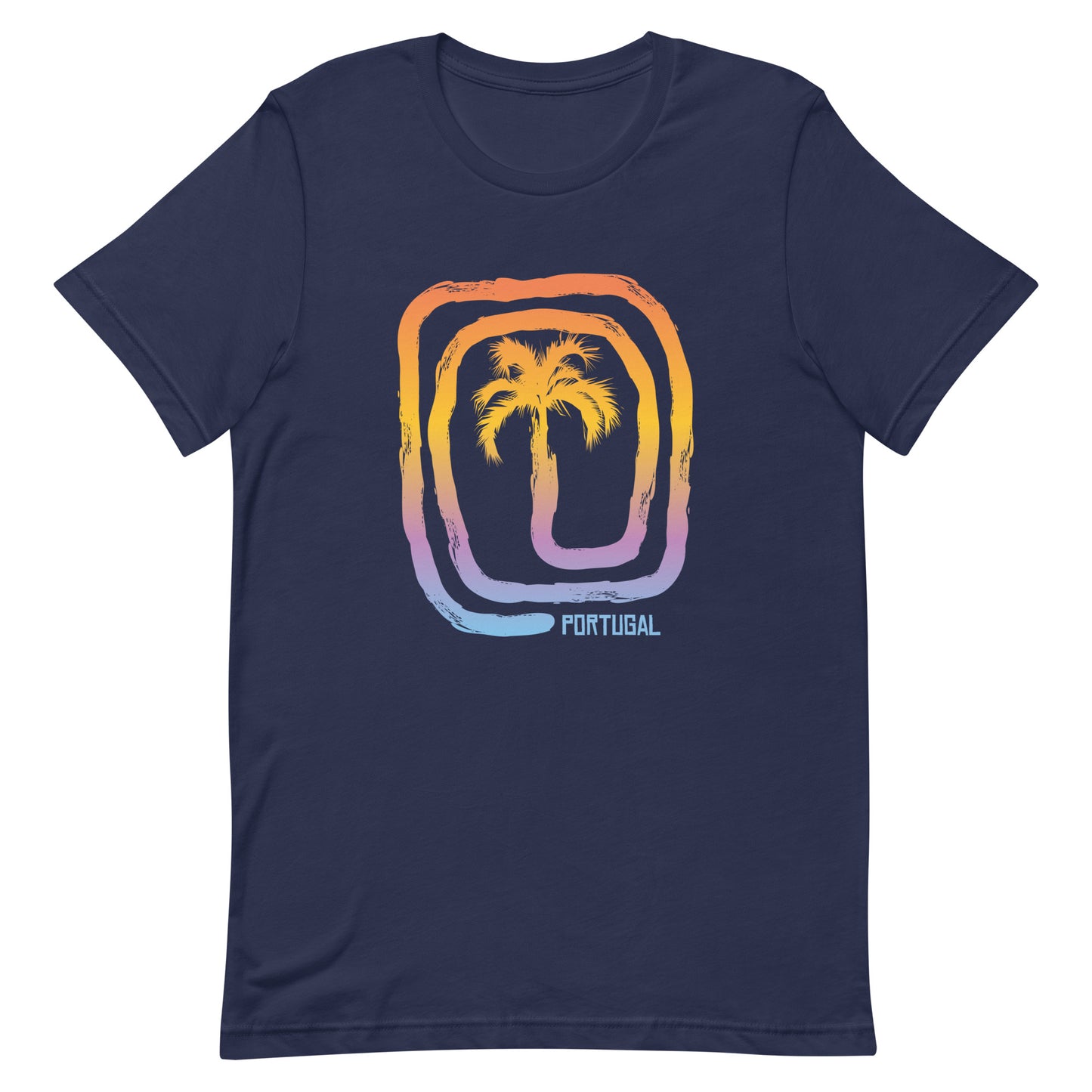 Cool Portugal Beach Palm Tree Vacation Souvenir Unisex T-Shirt