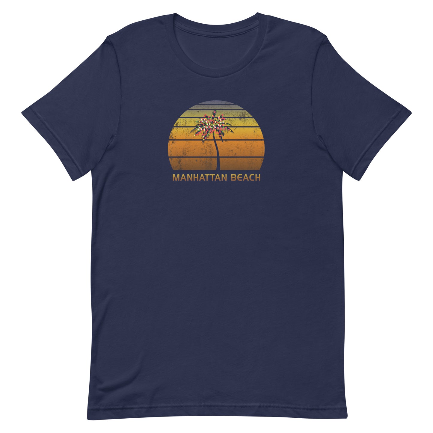 Retro Manhattan Beach California Christmas Family Vacation Souvenir Unisex T-Shirt