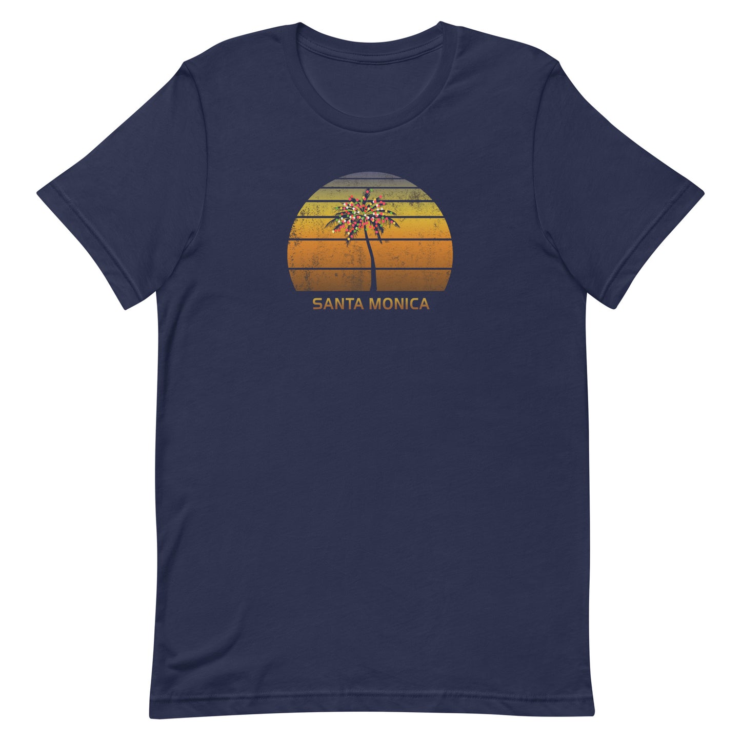 Retro Santa Monica Christmas Family Vacation Souvenir Unisex T-Shirt