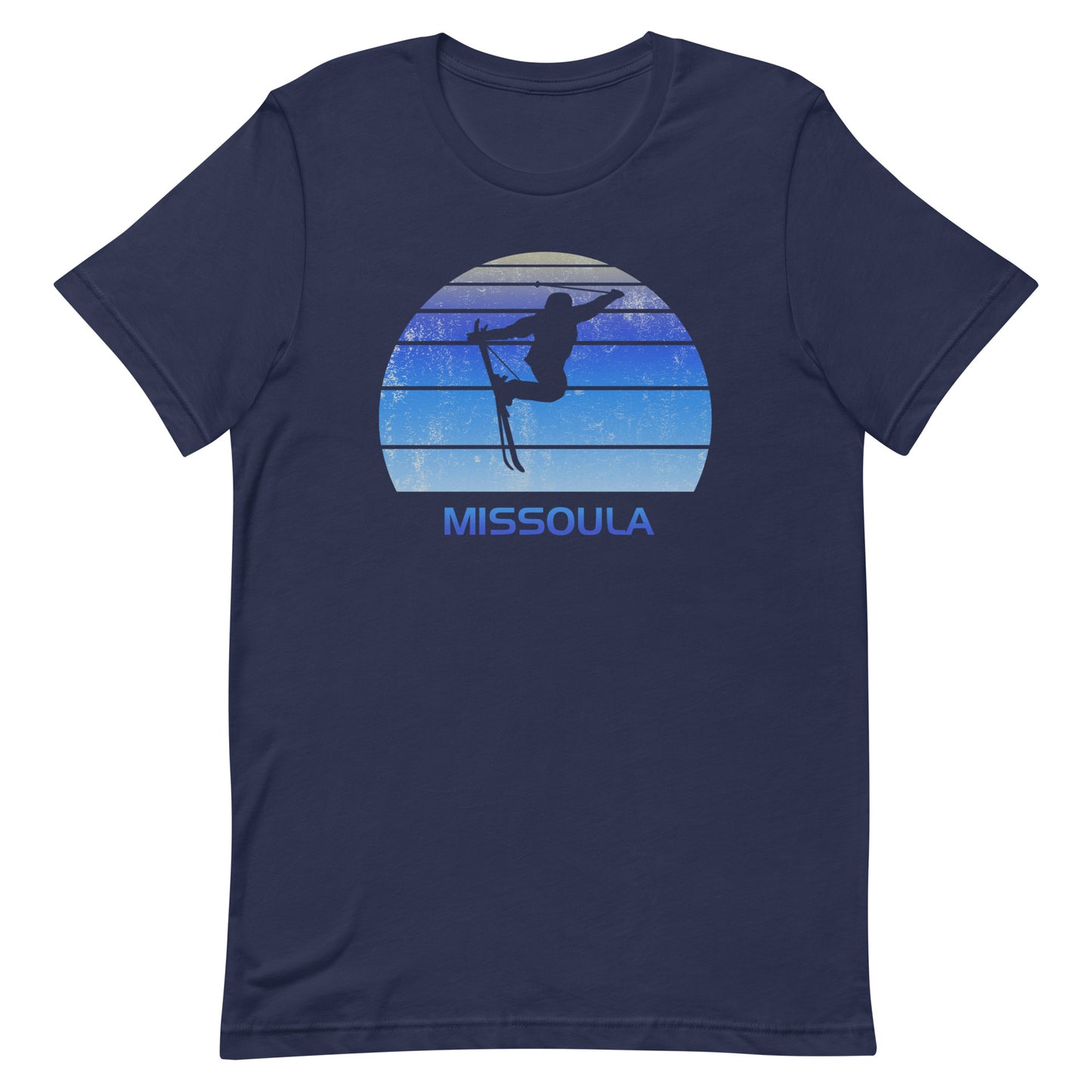 Retro Missoula Ski Fan Skier Gift Skiing Vintage Cool Unisex T-Shirt