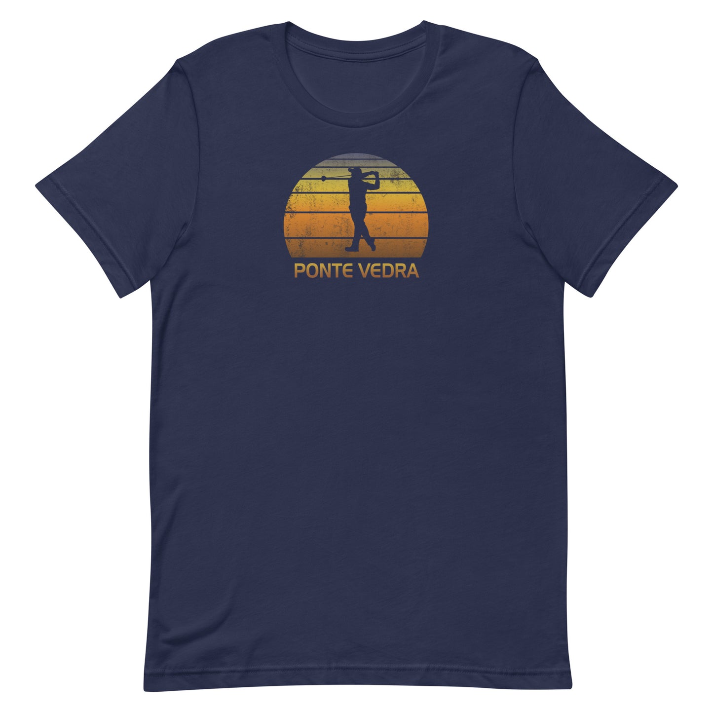 Cool Ponte Vedra Florida Golf Vintage Sunset Golfer Retro Golfing Unisex T-Shirt