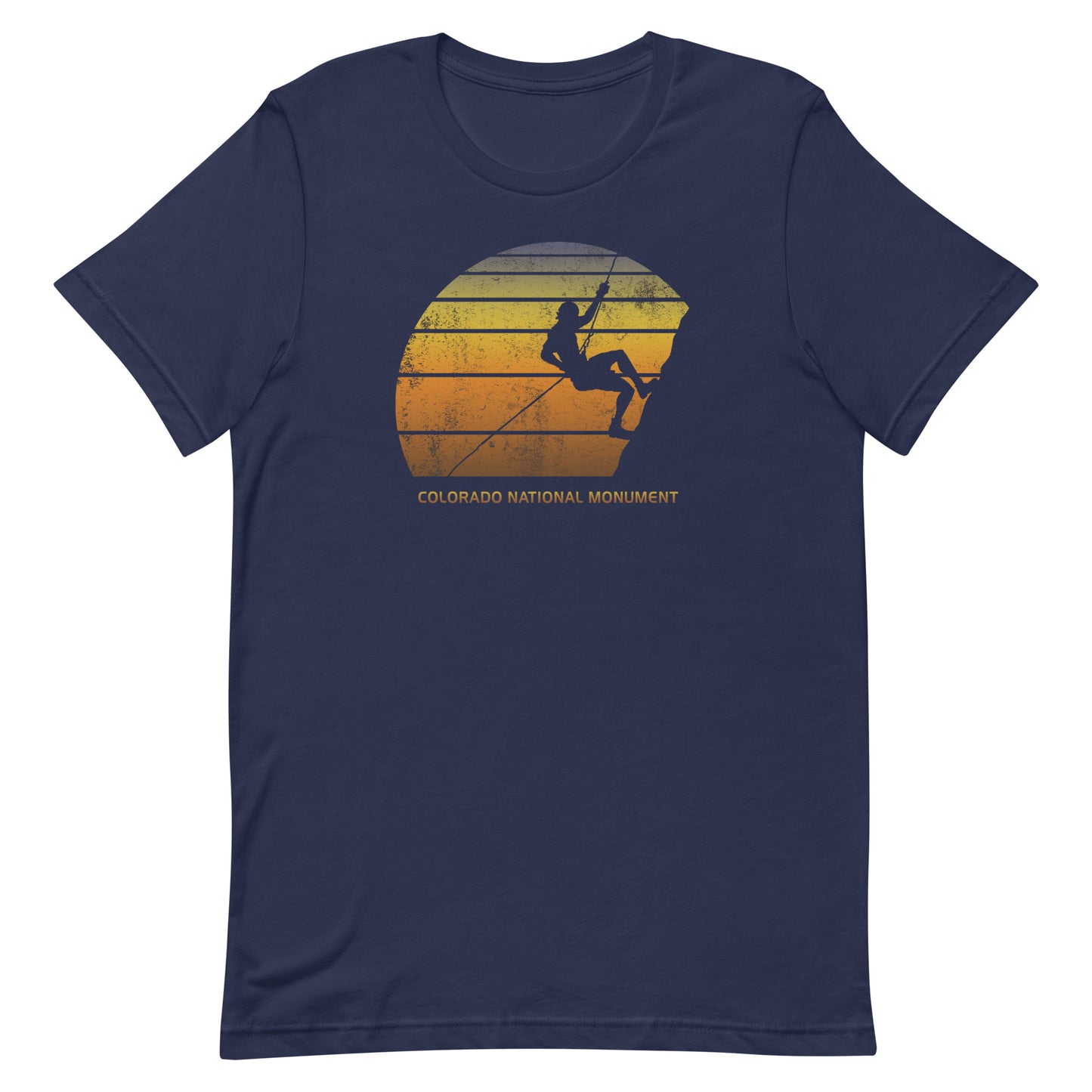 Retro Colorado National Monument Rock Climbing Fan Unisex T-Shirt Bouldering