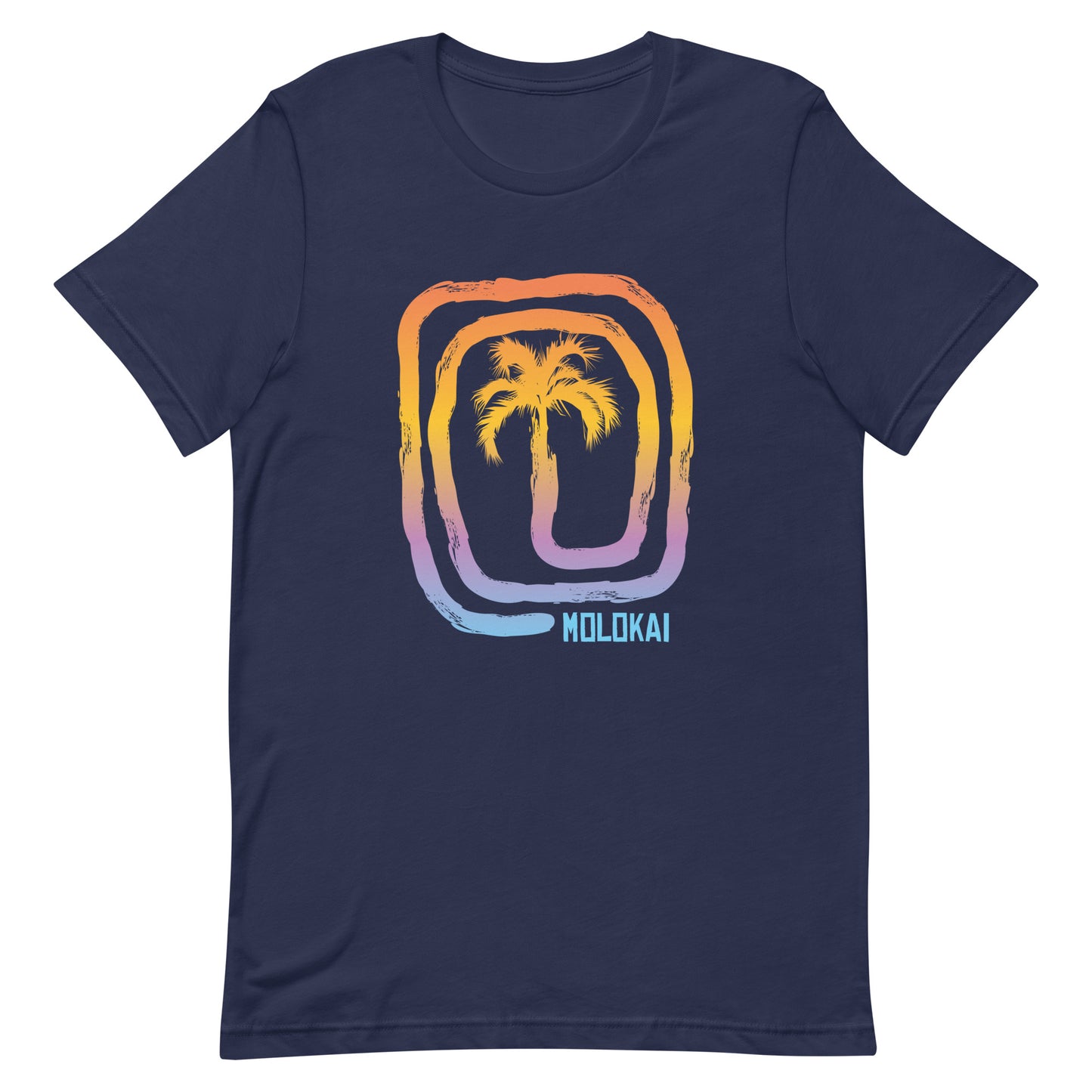 Cool Molokai Hawaii Beach Palm Tree Vacation Souvenir Unisex T-Shirt