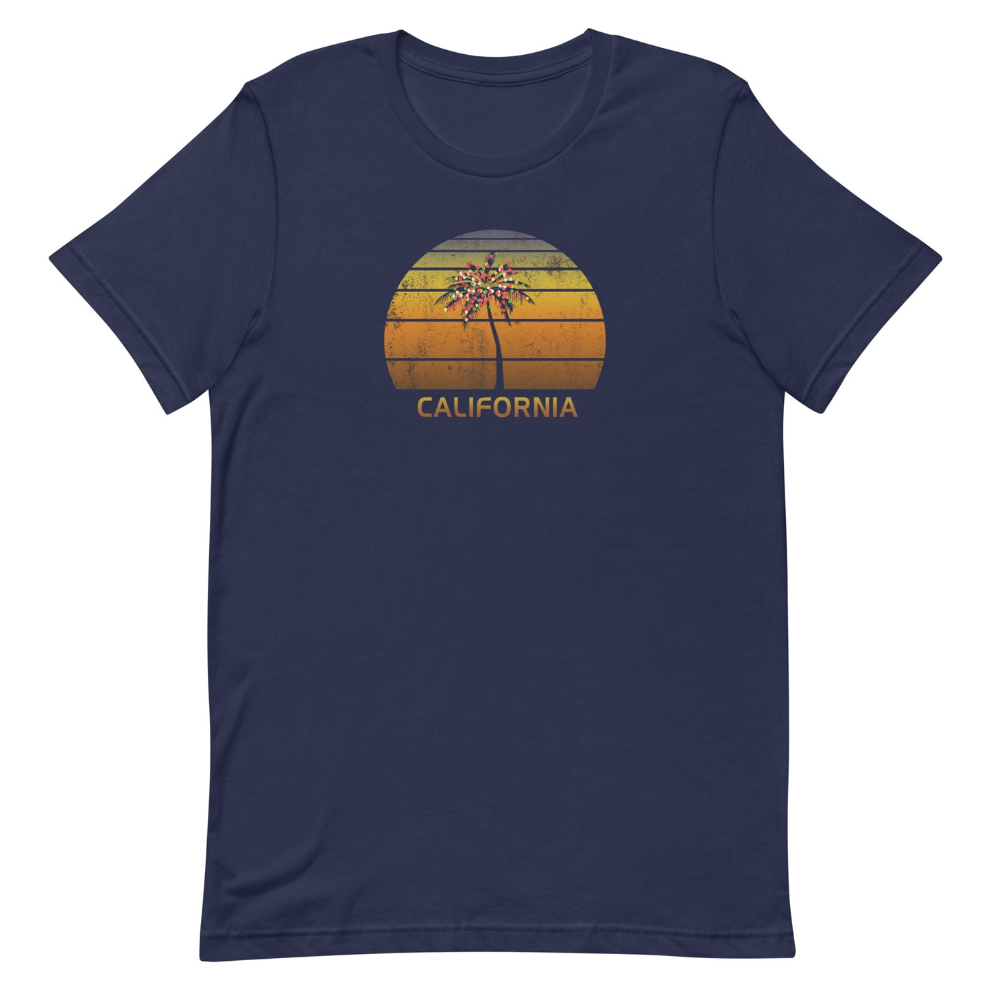 Retro California Unisex T-Shirt Christmas Family Vacation Souvenir Sunset