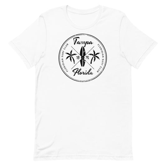 Retro Tampa Florida Beach Surfing Fan Vacation Souvenir Unisex T-Shirt