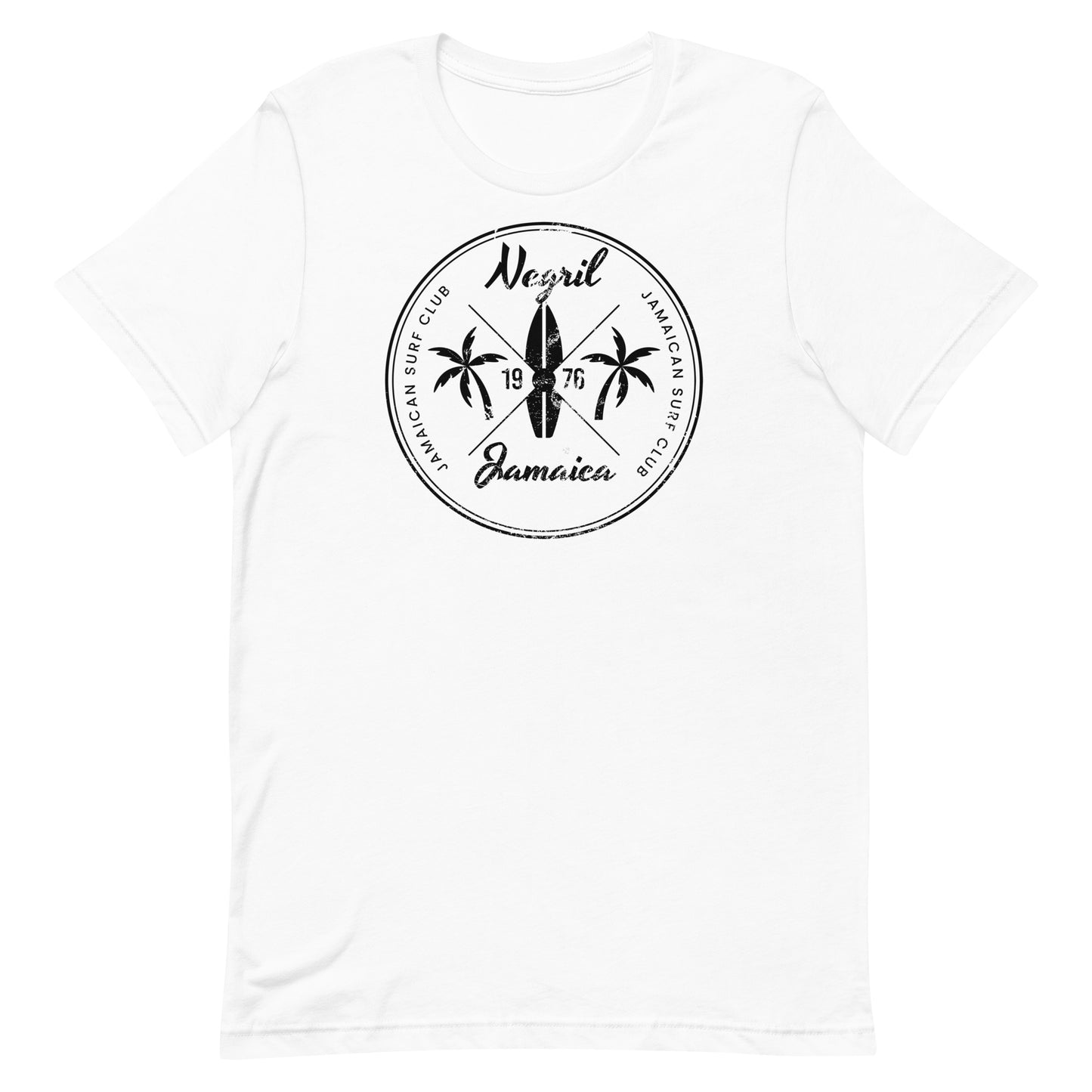 Retro Negril Jamaica Beach Surfing Fan Vacation Souvenir Unisex T-Shirt