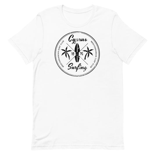 Retro Cyprus Beach Surfing Fan Vacation Souvenir Unisex T-Shirt