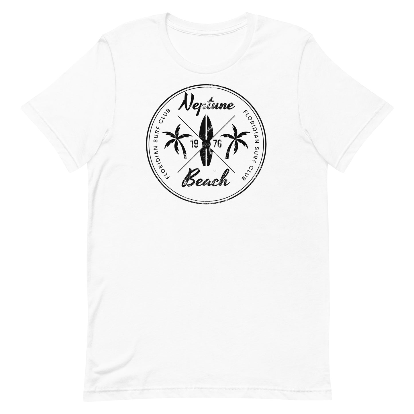 Retro Neptune Beach Florida Surfing Fan Vacation Souvenir Unisex T-Shirt