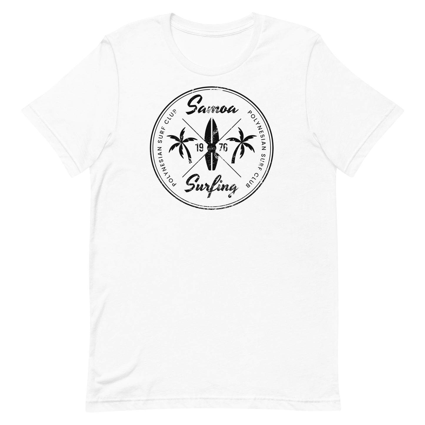 Retro Samoa Beach Surfing Fan Vacation Souvenir Unisex T-Shirt