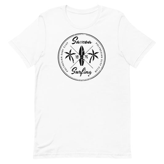 Retro Samoa Beach Surfing Fan Vacation Souvenir Unisex T-Shirt