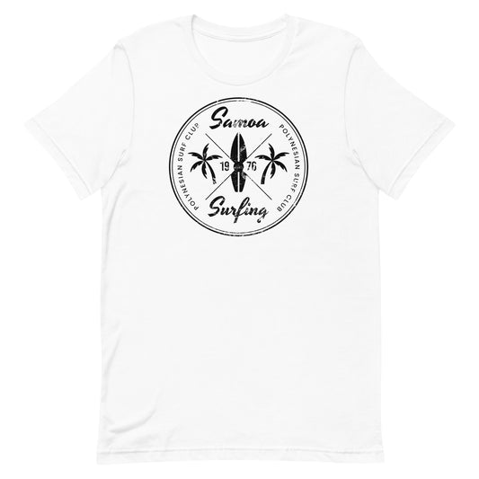 Retro Samoa Beach Surfing Fan Vacation Souvenir Unisex T-Shirt