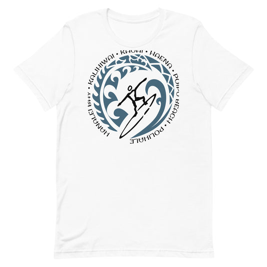 Kauai Hawaii Hawaiian Unisex T-Shirt Vintage Surfing Fan Lover