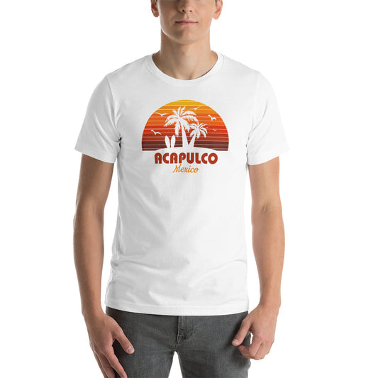 Acapulco Mexico Sunset Retro Souvenir Beach Unisex T-Shirt