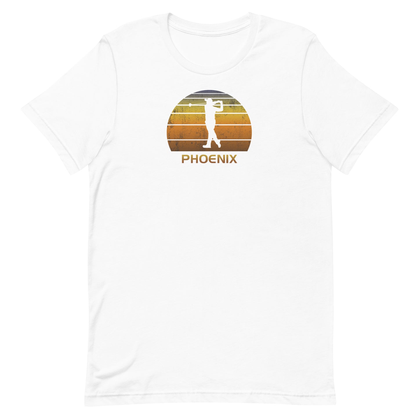 Cool Phoenix Arizona Desert Golf Vintage Sunset Golfer Retro Golfing Unisex T-Shirt