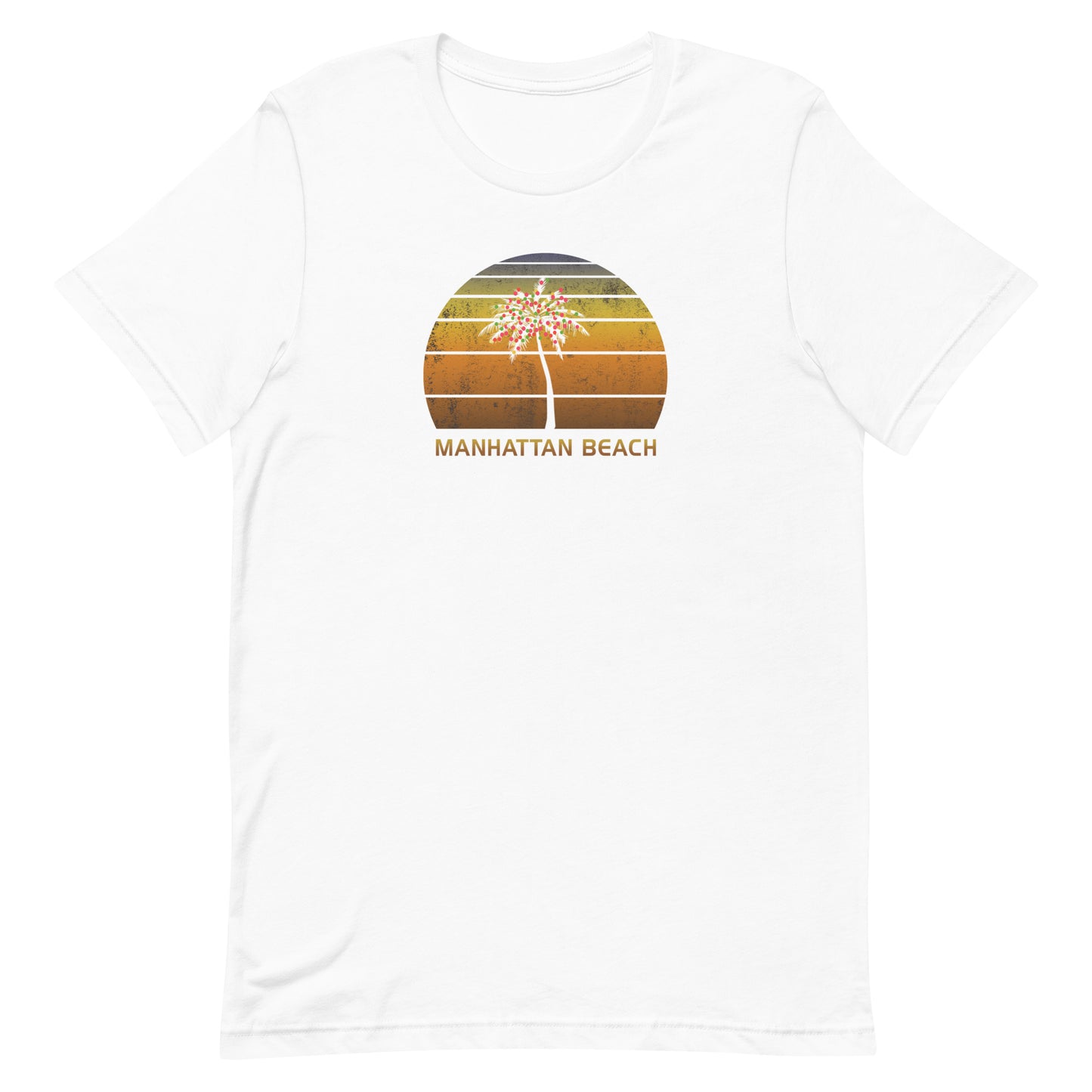 Retro Manhattan Beach California Christmas Family Vacation Souvenir Unisex T-Shirt