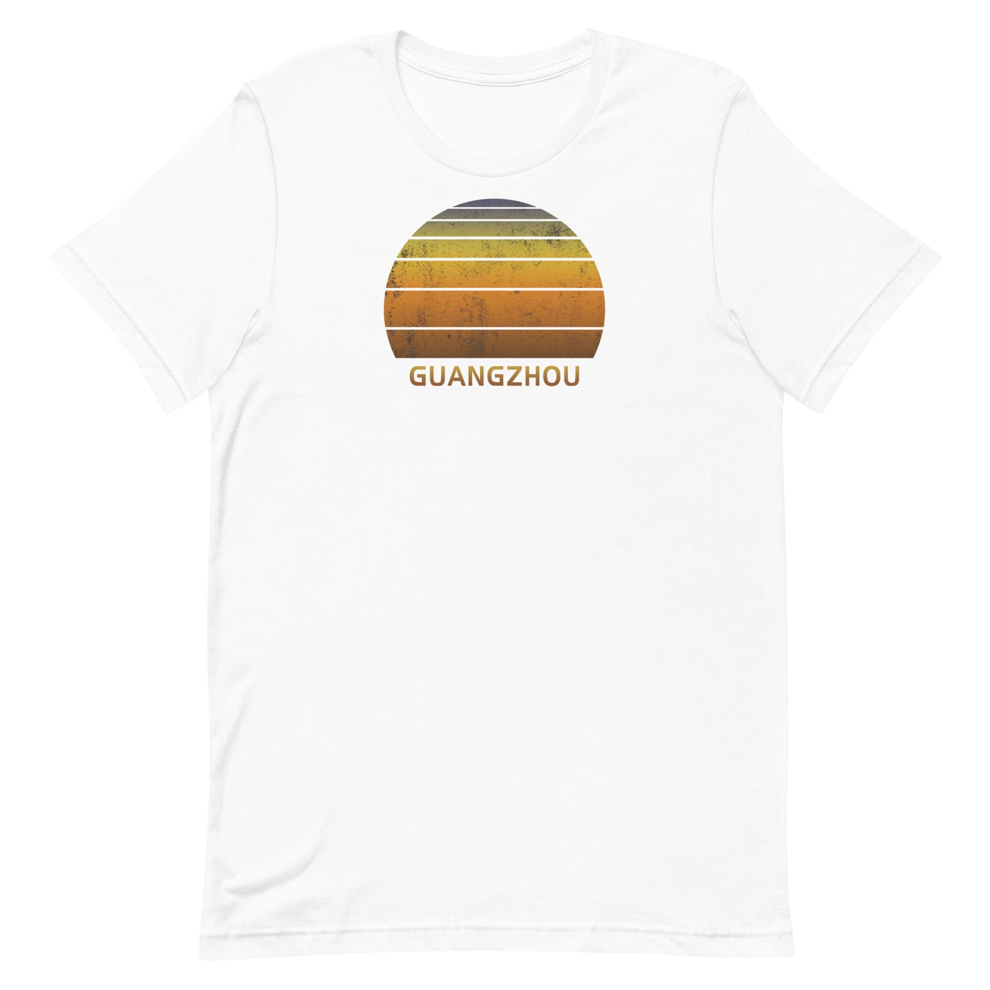 Retro Guangzhou China Unisex T-Shirt Vintage Sunset Vacation Souvenir