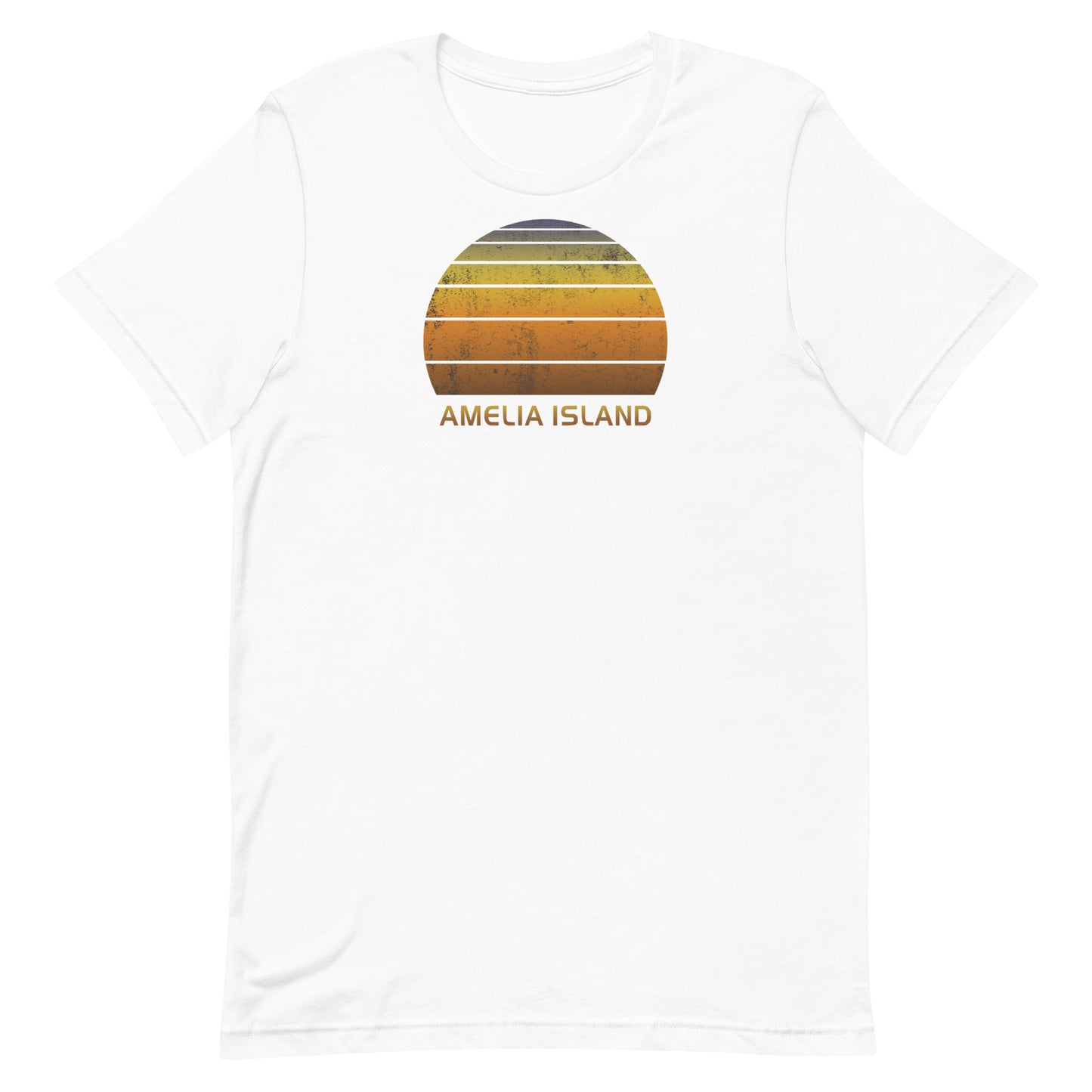 Retro Amelia Island Florida Vintage Sunset Vacation Souvenir Unisex T-Shirt