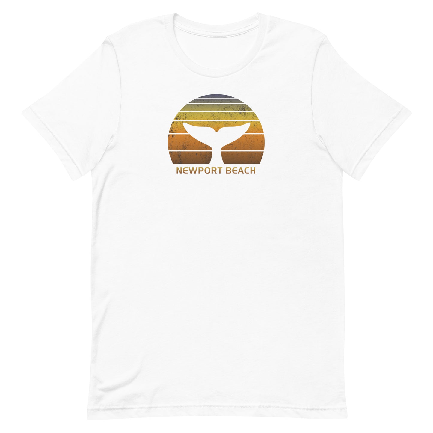 Newport Beach California Whale Watching Fan Retro Sunset Unisex T-Shirt