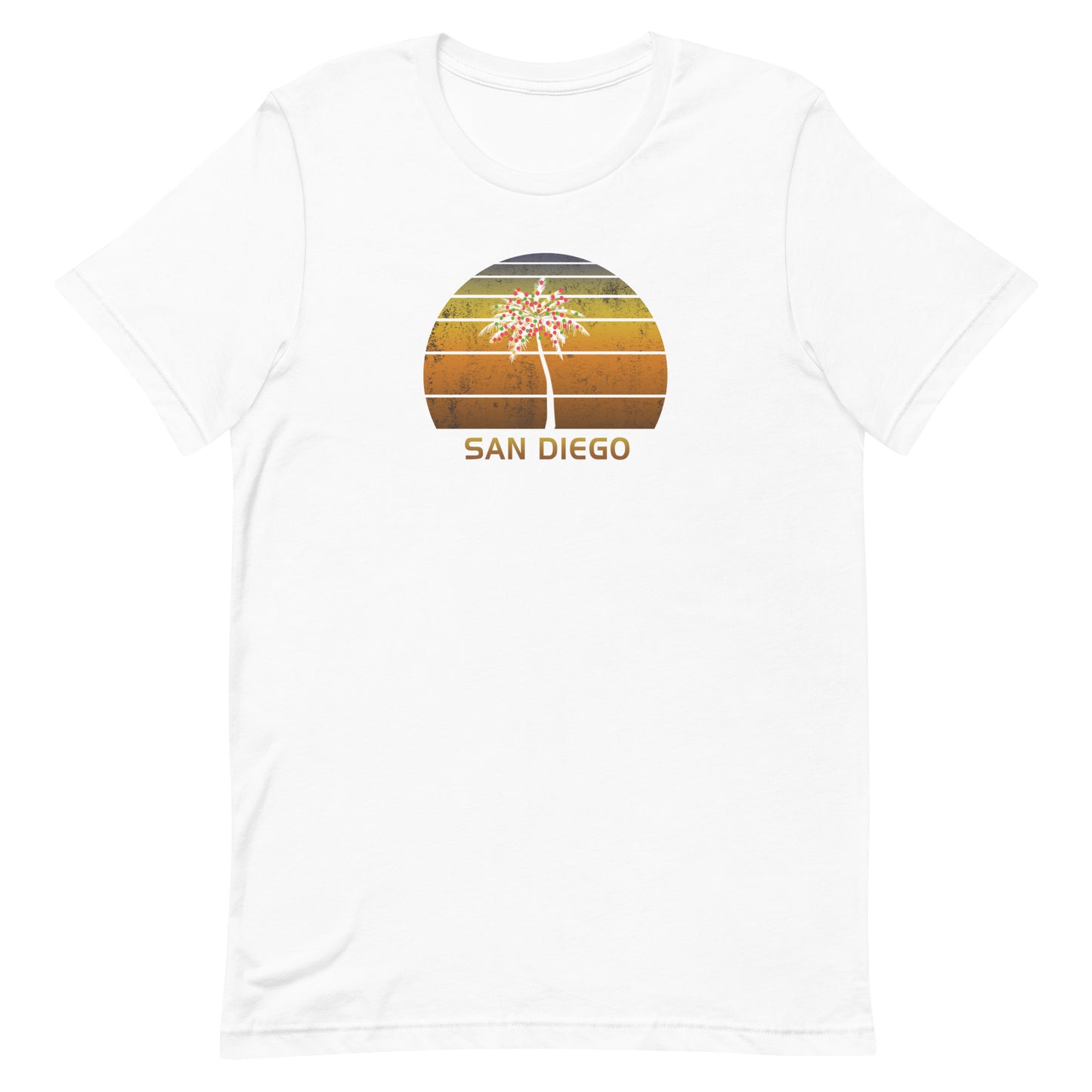 Retro San Diego California Christmas Family Vacation Souvenir Sunset Unisex T-Shirt