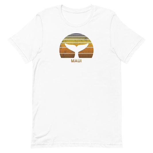 Maui Hawaii Whale Watching Fan Retro Sunset Unisex T-Shirt