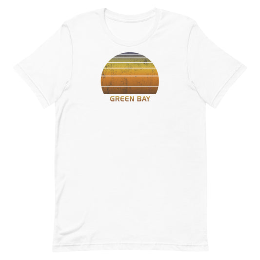 Retro Green Bay Wisconsin Vintage Sunset Vacation Souvenir Unisex T-Shirt