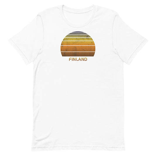 Retro Finland Vintage Sunset Vacation Souvenir Gift Unisex T-Shirt