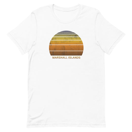 Retro Marshall Islands Unisex T-Shirt Sunset Vintage Native Vacation Souvenir