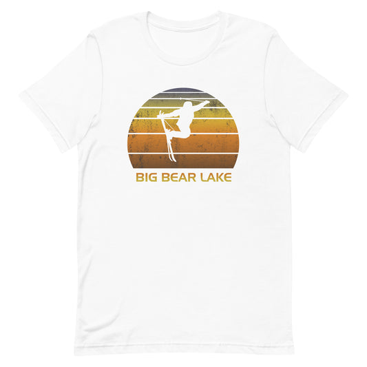 Retro Big Bear Lake California Unisex T-Shirt Ski Fan Skier Gift Skiing Sunset Vintage Sunrise