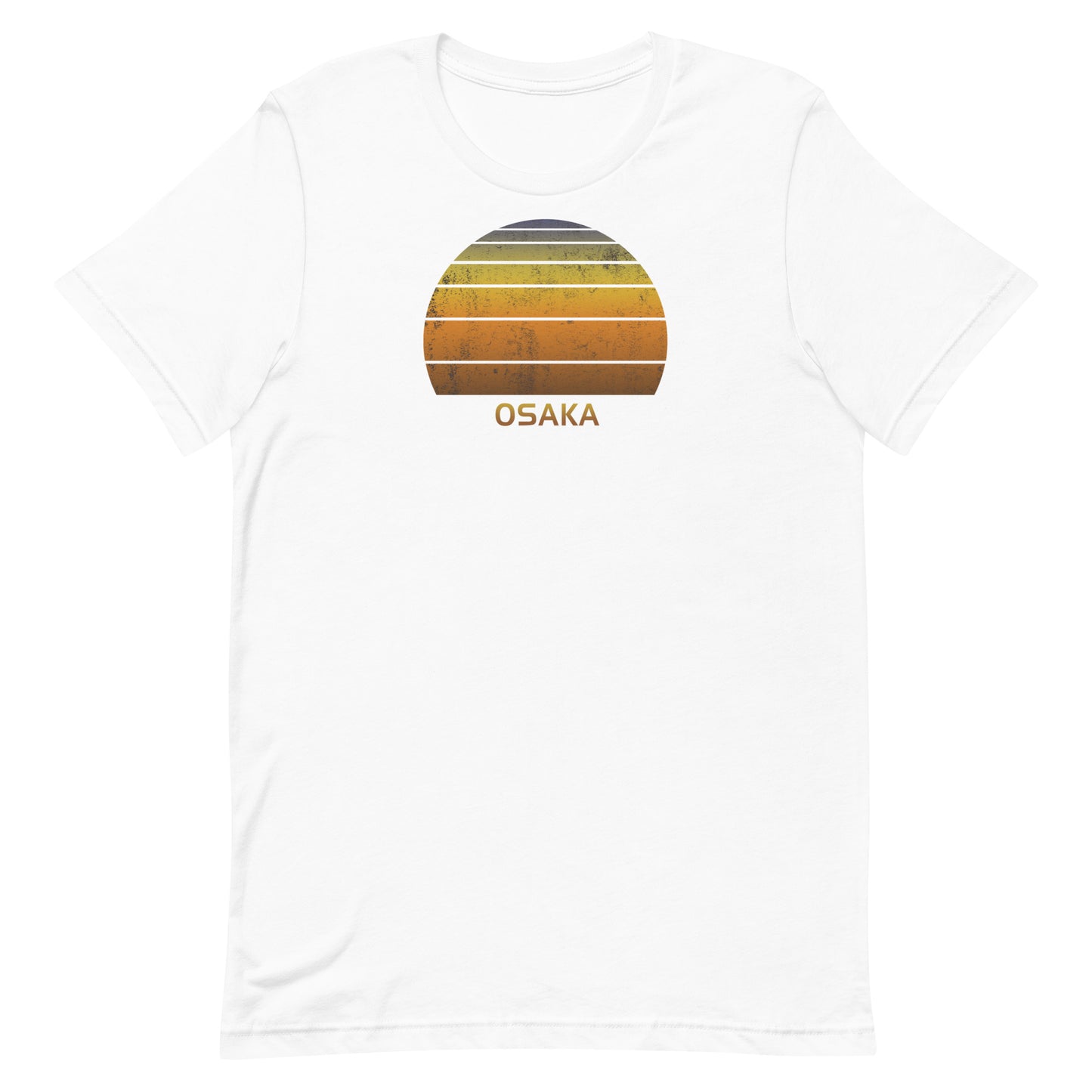 Retro Osaka Japan Unisex T-Shirt Vintage Sunset Vacation Souvenir