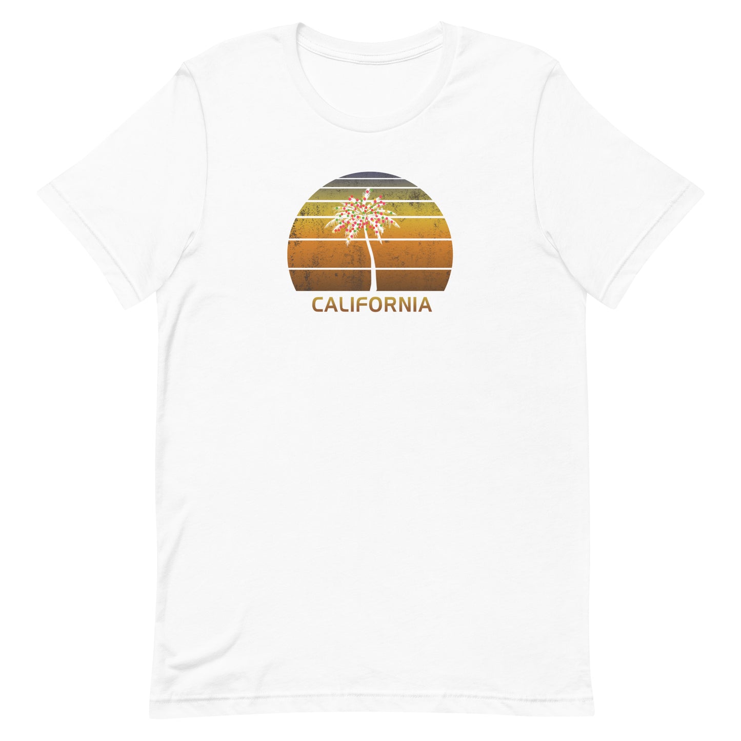 Retro California Unisex T-Shirt Christmas Family Vacation Souvenir Sunset