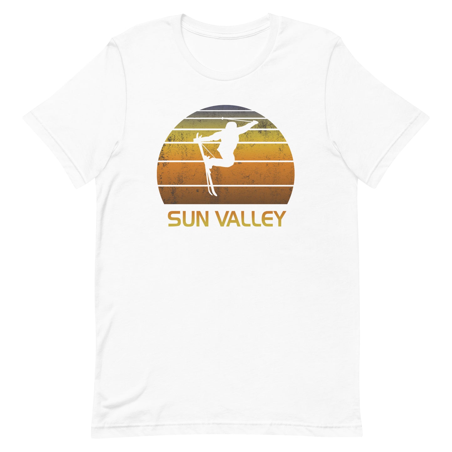 Retro Sun Valley Ski Fan Skier Gift Skiing Sunset Vintage Sunrise Unisex T-Shirt