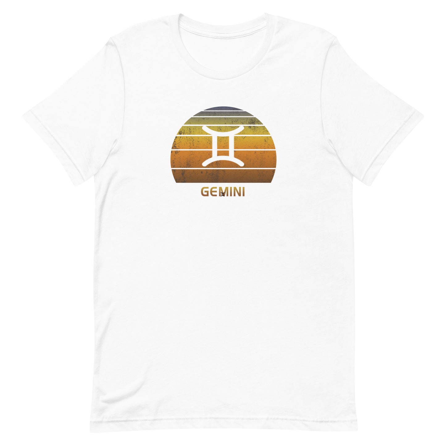 Gemini Zodiac Sign Birthday Gift Symbol Retro Unisex T-Shirt