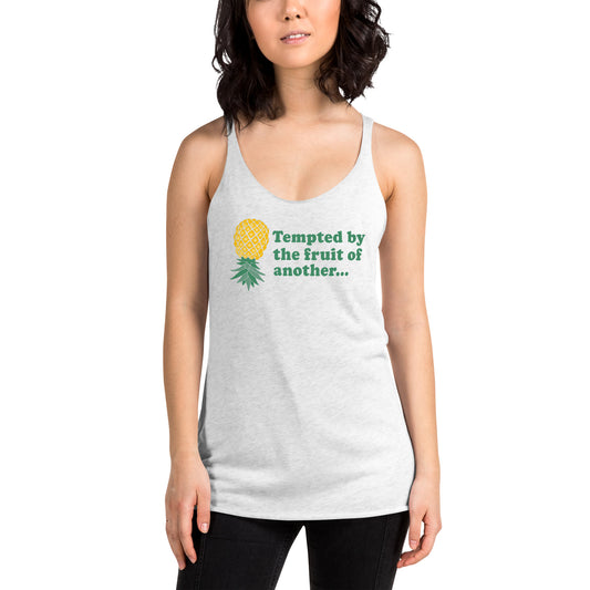 Funny Swinger Quote Women's Racerback Tank Top Upside Down Pineapple Lifestyle