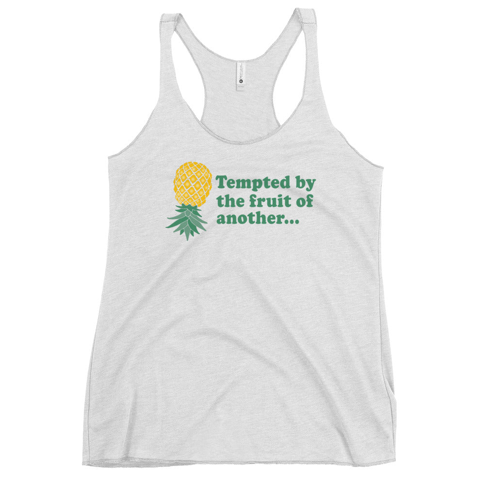 Funny Swinger Quote Women's Racerback Tank Top Upside Down Pineapple Lifestyle