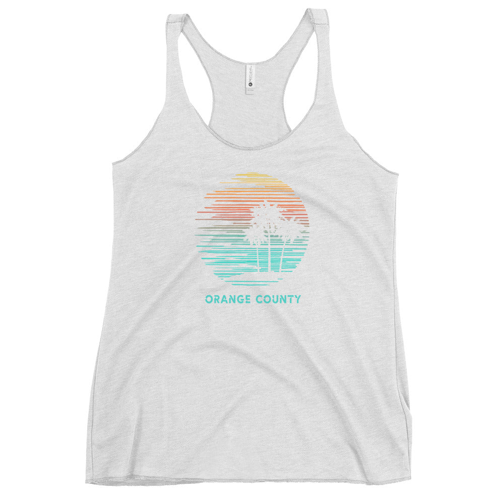 Orange County California Cool Souvenir Vacation Artistic Women's Racerback Tank Top